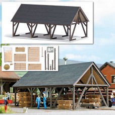 1677 - Wooden Warehouse With Accessories